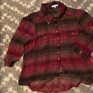 Roommates button up gold western trim button up